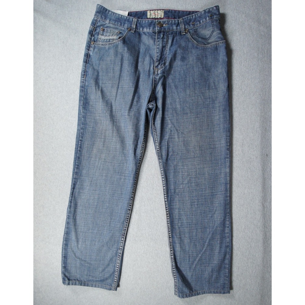Armani Jeans Mens 36 Blue Denim Pants Straight Leg Italy Luxury Casual 35x27